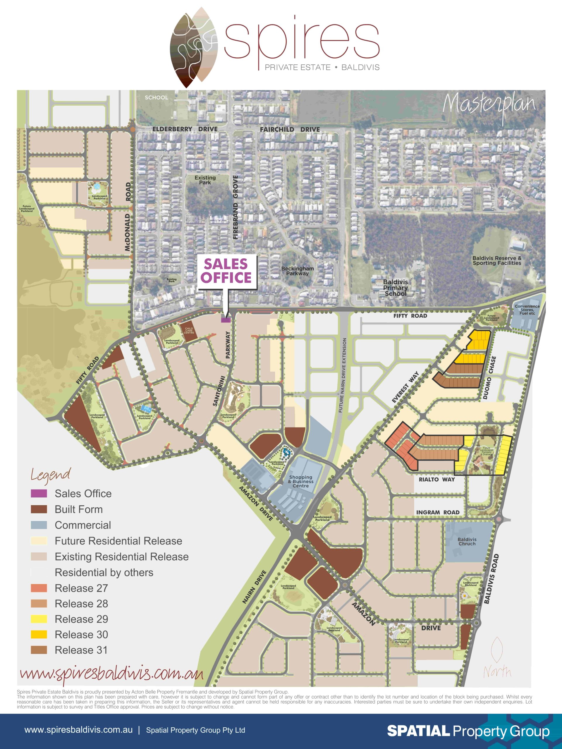 new land release in Baldivis- Spires Release 30 Master Plan- land lots by Spires Private Estate